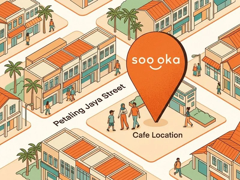 Map showing Soooka Cafe location at Damansara Perdana, Petaling Jaya