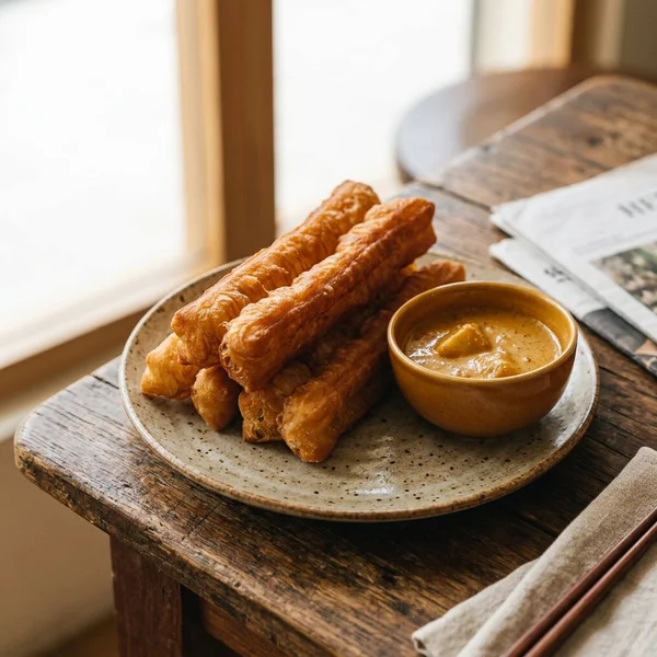 Golden cakoi with curry dipping sauce at Soooka Cafe